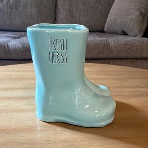 Rae Dunn rain boots planter